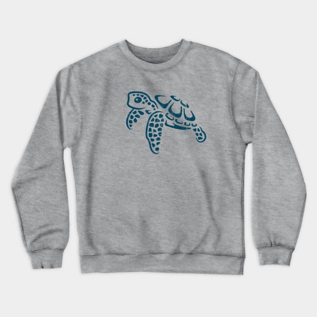 Casual Funny Cute Sea Turtle Ocean Tortoise Crewneck Sweatshirt by SkizzenMonster